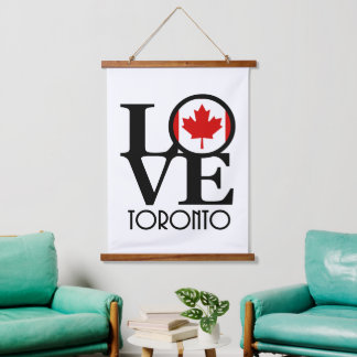 Tapiz Con Marco De Madera LOVE Toronto