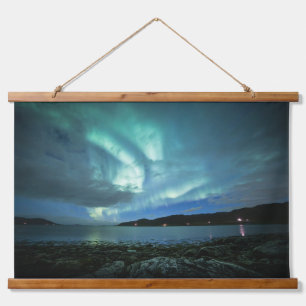 Tapiz Con Marco De Madera Luces del Norte Noruega