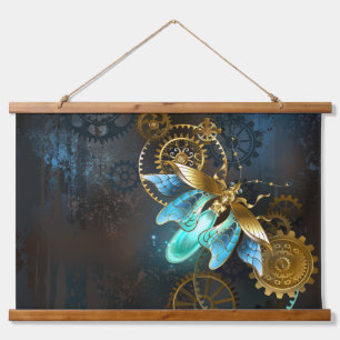 Tapiz Con Marco De Madera Luciérnaga de Steampunk