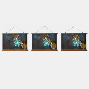 Tapiz Con Marco De Madera Luciérnaga de Steampunk