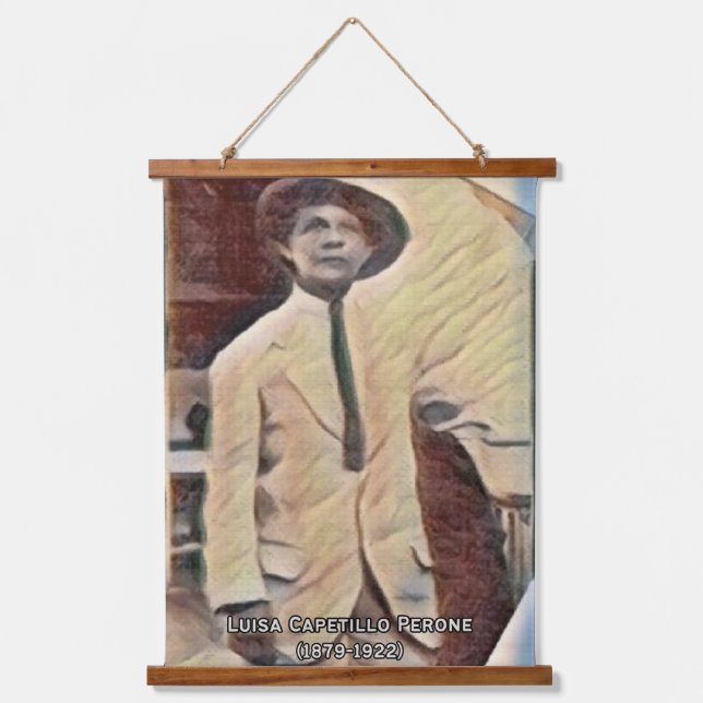Tapiz Con Marco De Madera Luisa Capetillo (Anverso)