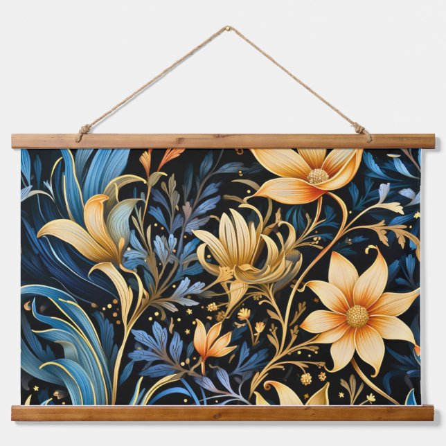 Tapiz Con Marco De Madera Luminoso cuento de hadas Jardín Botánico (Anverso )