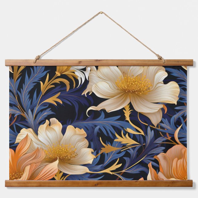 Tapiz Con Marco De Madera Luminoso cuento de hadas Jardín Botánico (Anverso )