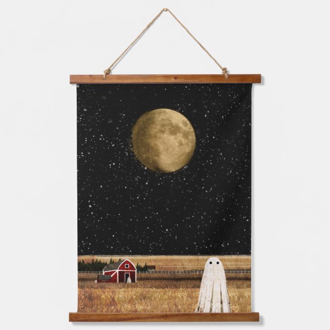 Tapiz Con Marco De Madera Luna de Cosecha (Anverso)