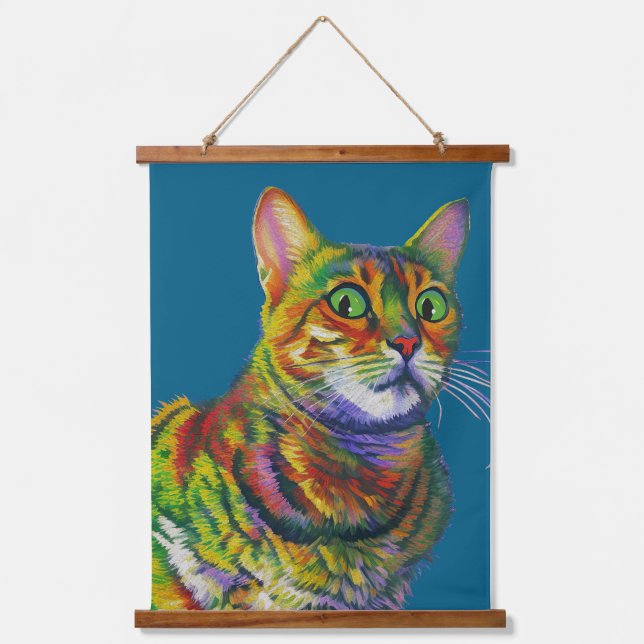 Tapiz Con Marco De Madera Macchi Kitty incrédulo (Anverso)