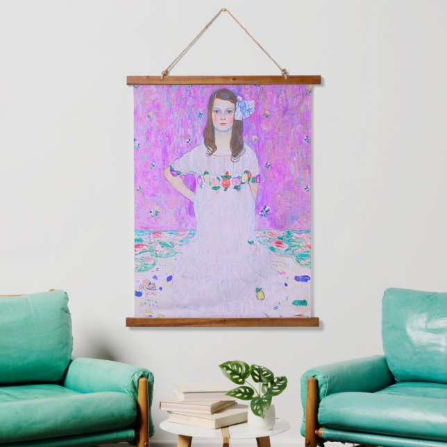 Tapiz Con Marco De Madera Mäda Primavesi de Gustav Klimt (Sala de estar)