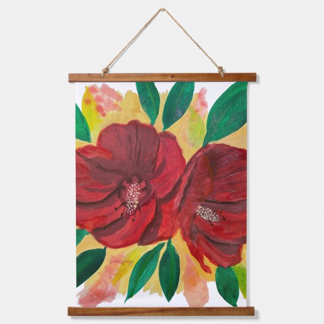 Tapiz Con Marco De Madera Mahalo (Anverso)