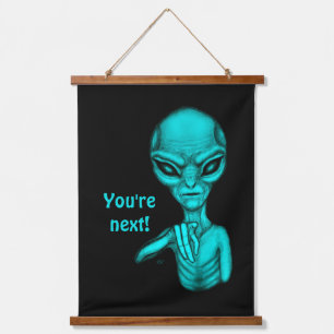 Tapiz Con Marco De Madera ¡Mala Alien, eres la siguiente!