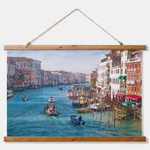 Tapiz Con Marco De Madera MAÑANA EN LA MADERA DE GRAND CANAL Topped Wall Tap