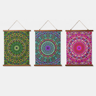Tapiz Con Marco De Madera Mandala Harmony Wall Tapestry Wood-Topped 