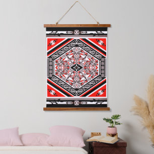 Tapiz Con Marco De Madera Mandala Tribal Nouveau