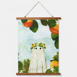 Tapiz Con Marco De Madera Mandarina