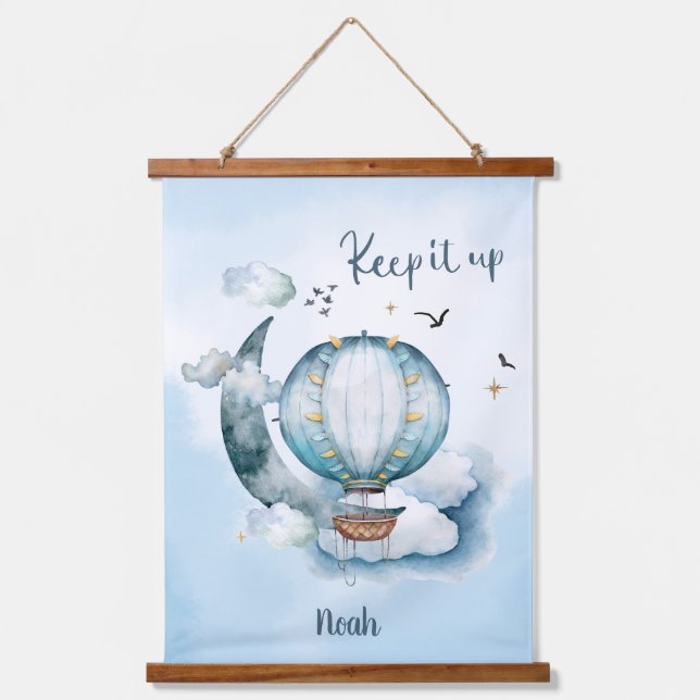 Tapiz Con Marco De Madera Mantenlo arriba Barco en el Personalizable oceánic (Anverso)