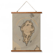 Mapa Antiguo de Isla de Cartografía Fantástica Vin