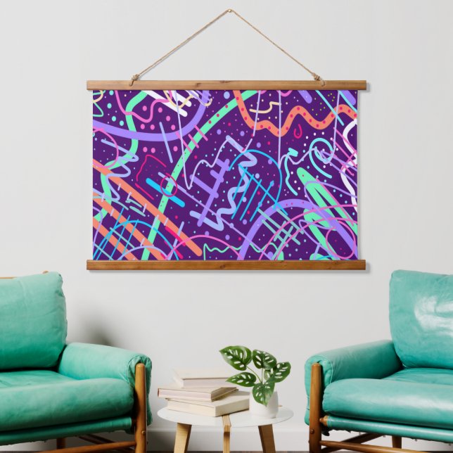 Tapiz Con Marco De Madera Mapa de las estrellas (Sala de estar)