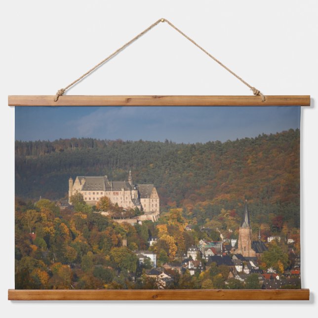 Tapiz Con Marco De Madera Marburg Alemania (Anverso )