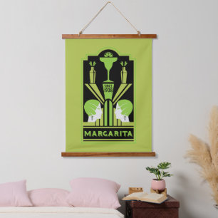 Tapiz Con Marco De Madera Margarita Art Deco Cocktail