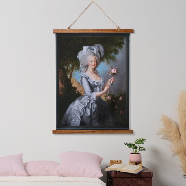 Tapiz Con Marco De Madera María Antonieta con una rosa (Dormitorio)