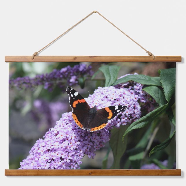 Tapiz Con Marco De Madera Mariposa (Anverso )