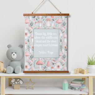 Tapiz Con Marco De Madera Mariscos Bebés Nursery Madera Topada Tapiz Muro