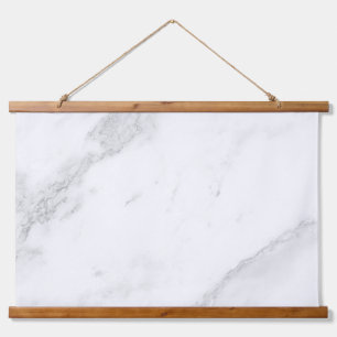 Tapiz Con Marco De Madera Mármol Blanco