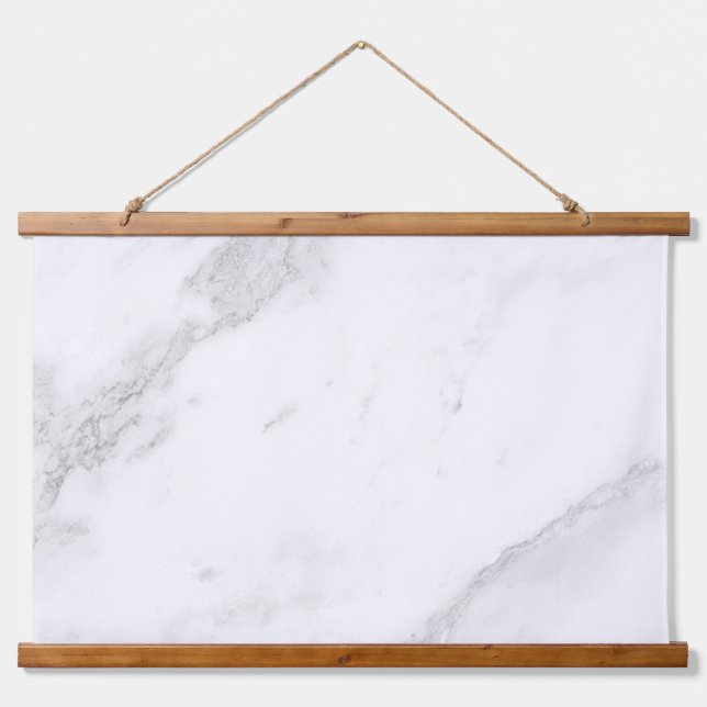 Tapiz Con Marco De Madera Mármol Blanco (Anverso )