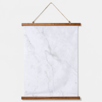 Tapiz Con Marco De Madera Mármol Blanco