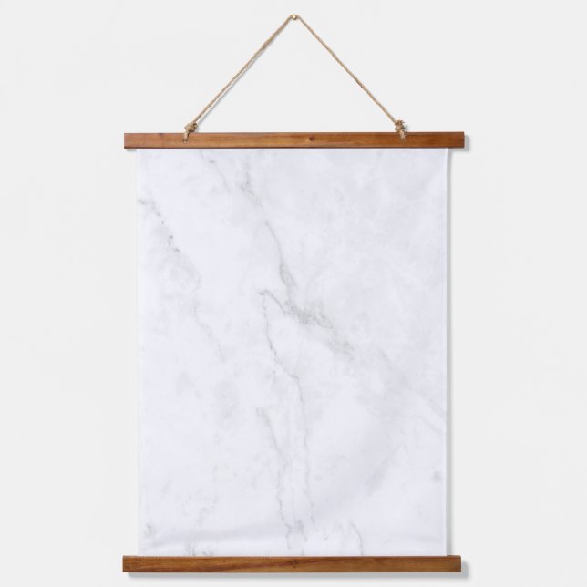 Tapiz Con Marco De Madera Mármol Blanco (Anverso)