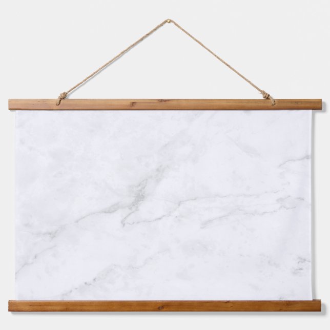 Tapiz Con Marco De Madera Mármol Blanco (Anverso )