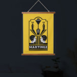 Tapiz Con Marco De Madera Martinez Cocktail Art Deco<br><div class="desc">Martínez Cocktail Art Deco. © Copyright HGIFY | Sólo tiendas HGI. Todos Los Derechos Reservados. Obra De Arte Profesional Original. La decoración de las paredes,  la decoración de los bares o el regalo.</div>