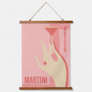 Tapiz Con Marco De Madera Martini rosado rosado vintage rosado rosso poster