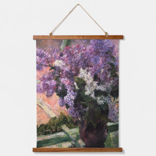 Tapiz Con Marco De Madera Mary Cassatt - Lilas en una ventana