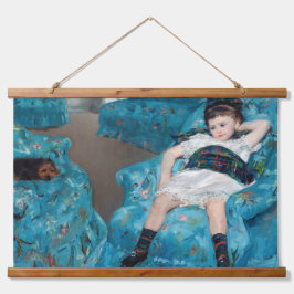 Tapiz Con Marco De Madera Mary Cassatt - Niña pequeña en un sillón azul