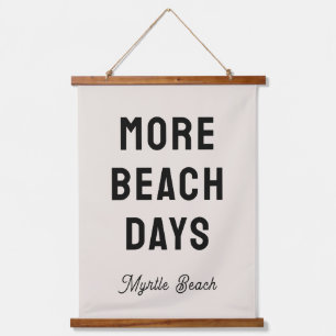 Tapiz Con Marco De Madera Más días de playa Decoración personalizada de casa