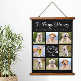 Tapiz Con Marco De Madera Mascota Memorial Perdida de Perro Regalo Personali