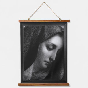 Tapiz Con Marco De Madera Mater Dolorosa Engraving por Carlo Dolci