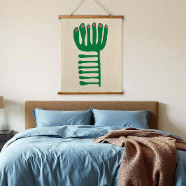 Tapiz Con Marco De Madera Matisse Inspired Green and Pink