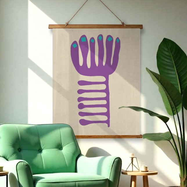 Tapiz Con Marco De Madera Matisse Inspired Purple and Blue (Subido por el creador)