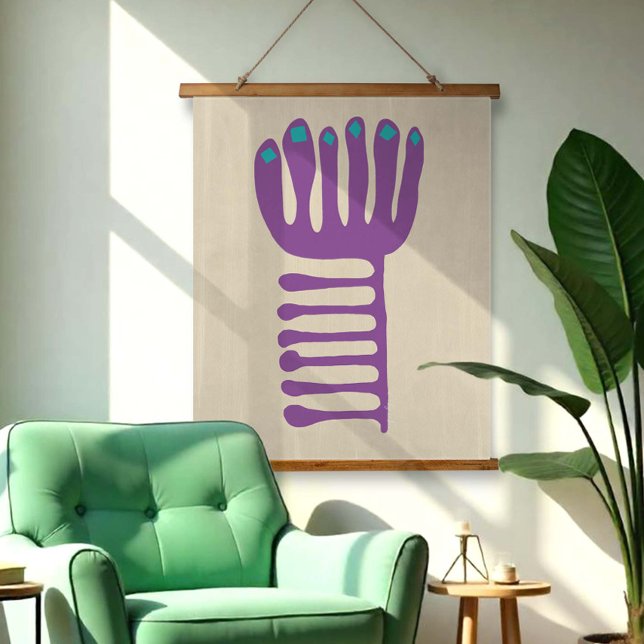 Tapiz Con Marco De Madera Matisse Inspired Purple and Blue (Subido por el creador)