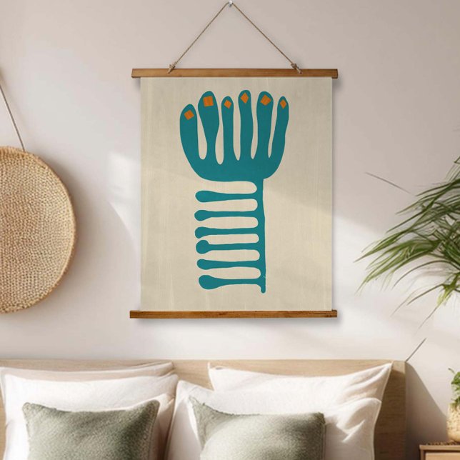 Tapiz Con Marco De Madera Matisse Inspired Teal and Orange (Subido por el creador)