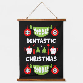 Tapiz Con Marco De Madera Médica dental navidad