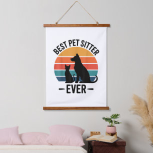 Tapiz Con Marco De Madera Mejor Cuidador de Perros Divertido Regalo de Cuida