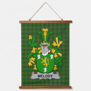 Tapiz Con Marco De Madera Melodía Irlandesa o Escudo de Armas Familia O_Mole