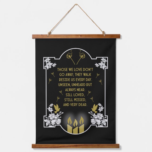 Tapiz Con Marco De Madera Mensaje de soporte de condolencia (Anverso)