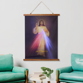 Tapiz Con Marco De Madera Merced Divina