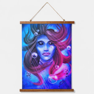 Tapiz Con Marco De Madera Mermaid