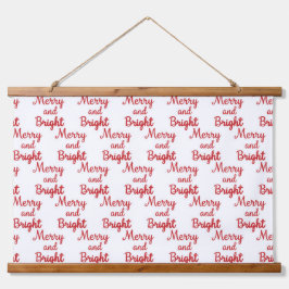 Tapiz Con Marco De Madera merry and bright seamless