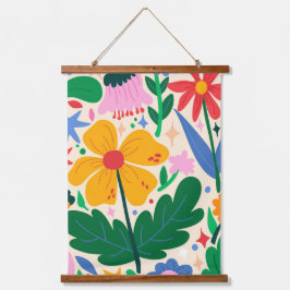 Tapiz Con Marco De Madera Mezcla de flores