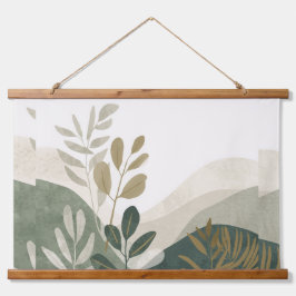 Tapiz Con Marco De Madera Minimalist Eco Wall Art | Wooden Tapestry Décor