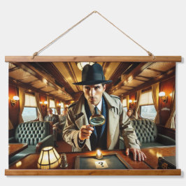 Tapiz Con Marco De Madera Misterio en el Midnight Express - Noir Detective